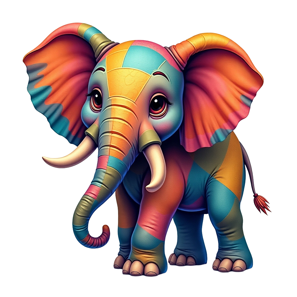 Colorful Elephant Illustration